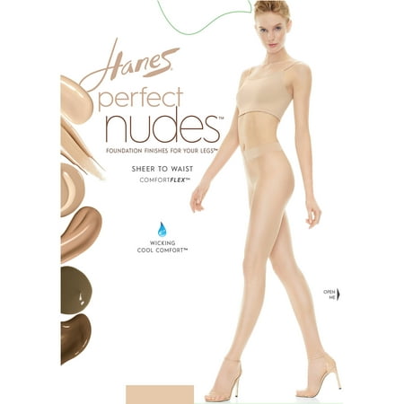 

Hanes Perfect Nudes™ Sheer to Waist Run Resistant Light Tummy Control Hosiery Transparent/Nude 1 5/6X Women s