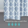 thumbnail image 4 of Dark Blue Geometric Shower Curtain,Waterproof Design and Polyester,Quick-Drying, Weighted Hem, Blue Fabric Shower Curtains Set for Bathroom W 72 x H 78,Durable and Washable with 12 Hooks, 4 of 5