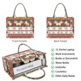 thumbnail image 2 of Pioneer Flower Floral Print Pattern Large Capacity Fashion Luxury Tote Handbag, Laptop Compatible Daily Work Bag, 15.7"x13"x5.1", 2 of 5
