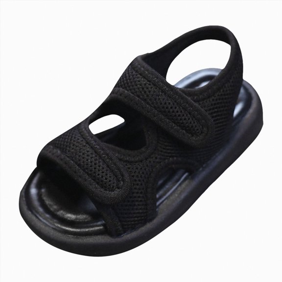 JUMEYU Big Kids Sandals Kids Sandals Boys Girls Summer Outdoor Non-slip Athletic Sandals Closed Toe Adjustable Sport Sandal Lightweight Beach Shower Shoes for Kid Size 11 (Black,Little Kids 11)