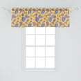 thumbnail image 2 of Ambesonne Botanic Valance Pack of 2, Pastel Leaves Forest Items, 54"X18", Mustard and Ceil Blue, 2 of 3
