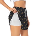 thumbnail image 3 of Lsque Christmas Deers Printed Women's Running Shorts with Liner Pockets,Elastic Quick Dry Workout Athletic Gym Yoga Shorts,Womens High Waist Shorts-Large, 3 of 9