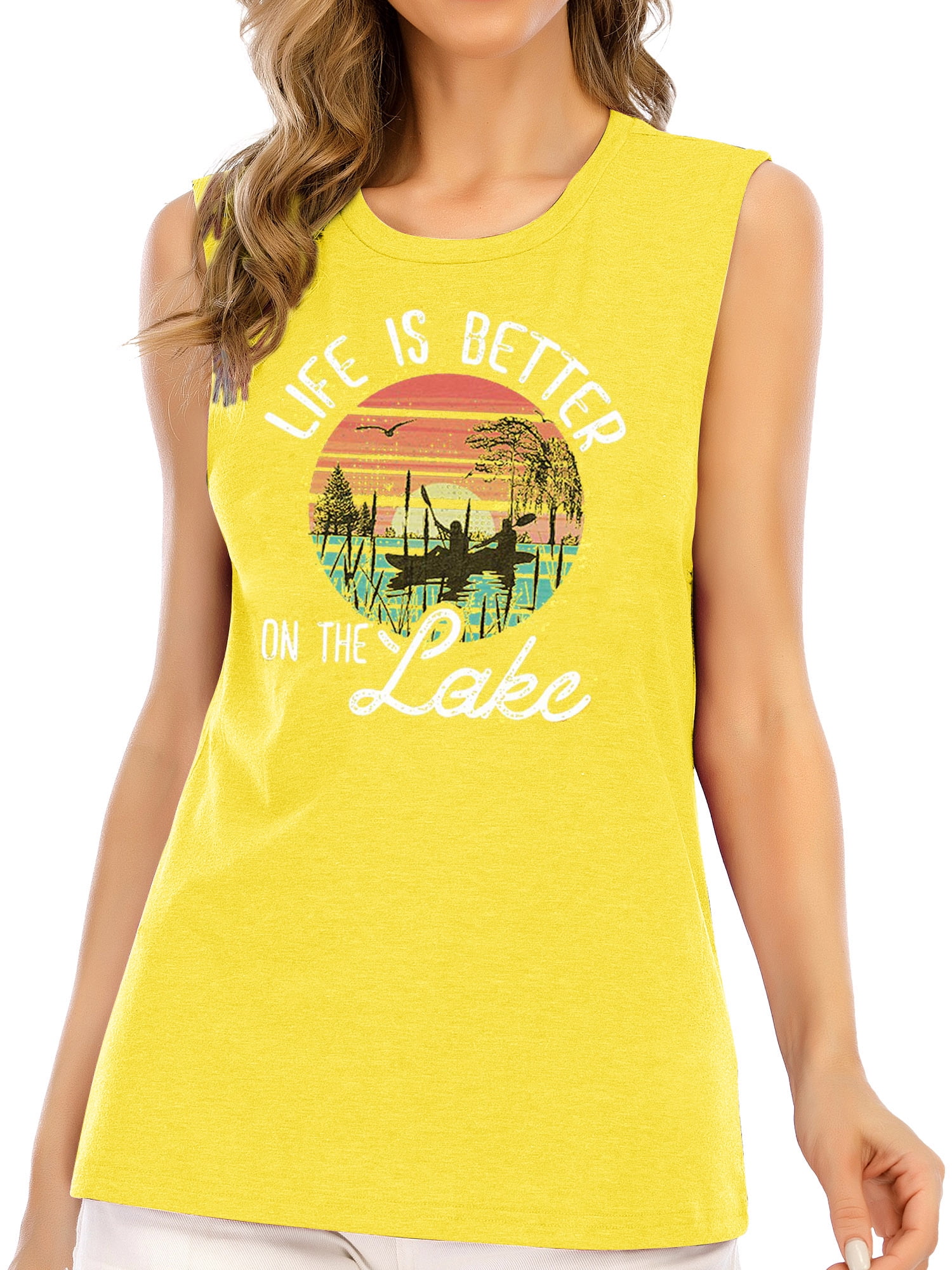 Lake Tank Tops Sleeveless Shirts 
