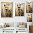 thumbnail image 4 of Designart "Fox Portrait In Minimalist Forest Setting" Animals Fox Wall Art Prints, 4 of 7