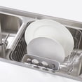 thumbnail image 4 of 2 Piece Chrome Plated Steel Small Compact Dish Drainer, Silver, 4 of 4