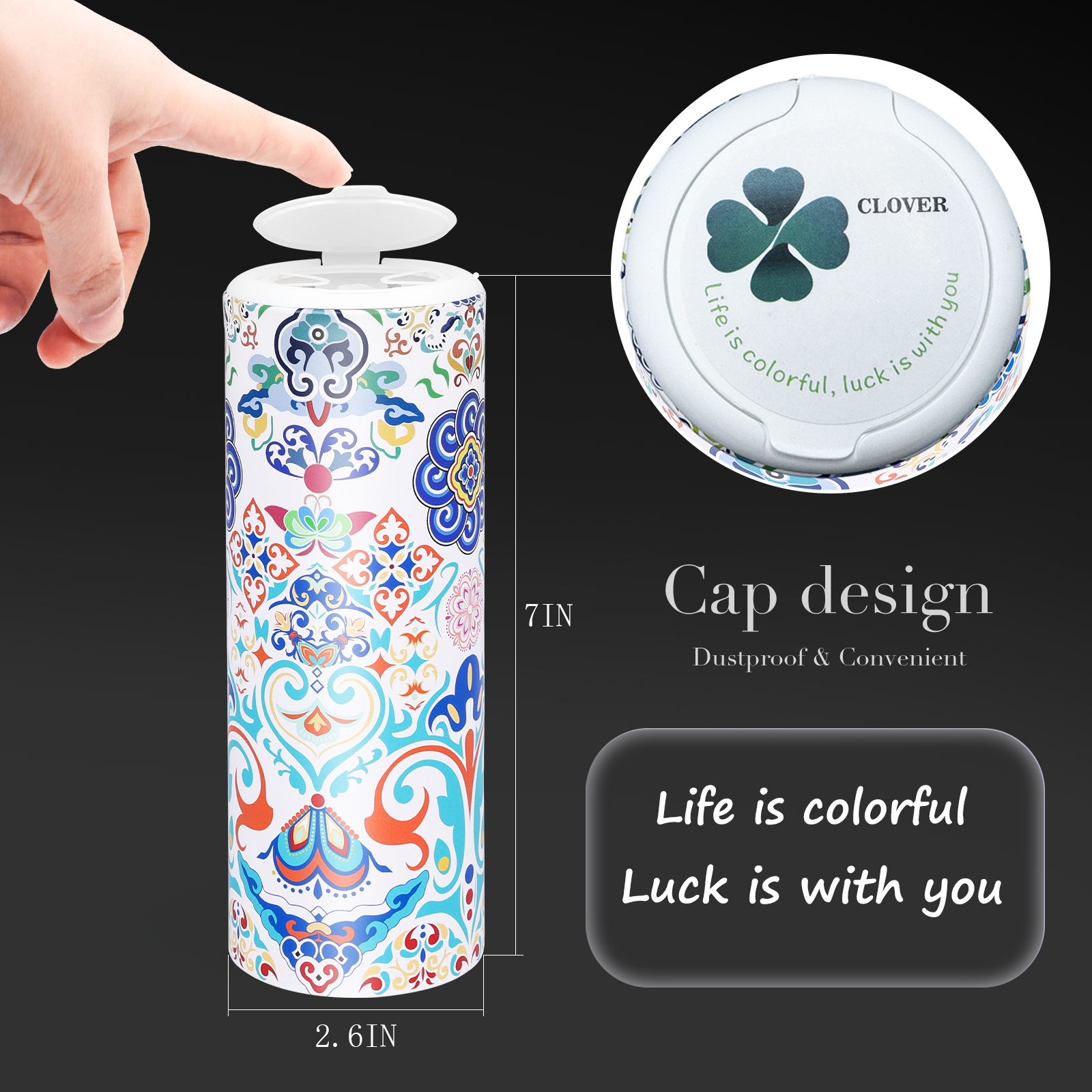 Clover Round Facial Tissues, Car Canister, 4 Tubes photo 8