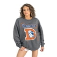 thumbnail image 3 of Women's Gameday Couture Gray Denver Broncos Ready to Rumble Premium Fleece Pullover Sweatshirt, 3 of 4