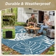 thumbnail image 5 of SIXHOME Outdoor Rug 9'x12' Waterproof Reversible Patio Rug Boho Geometric Indoor Outdoor Rugs Lightweight Plastic Straw Ourdoor Carpet for RV Camping Deck Balcony Modern Porch Decor Beige, 5 of 7