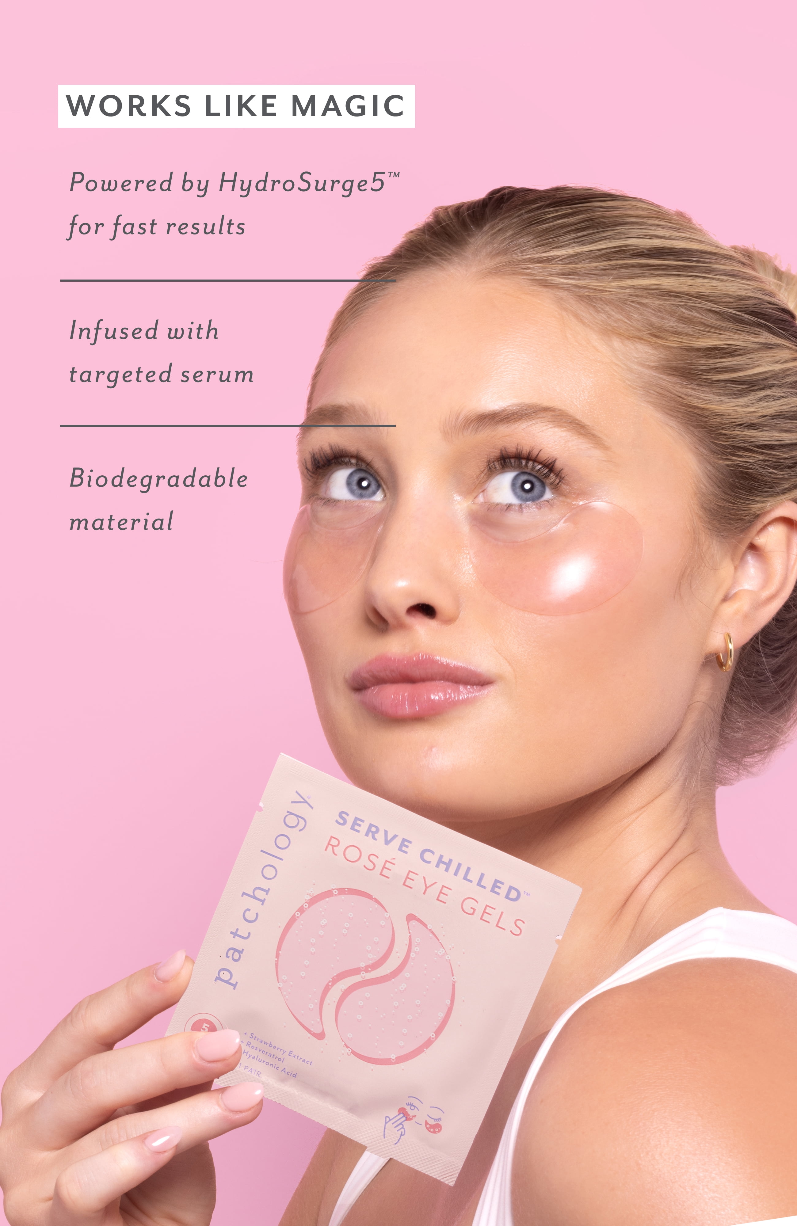 Patchology Serve Chilled Rosé Eye Gels- Single