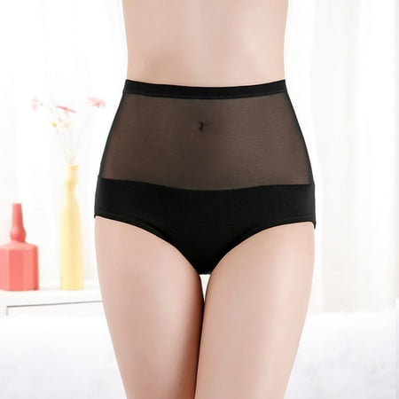 

Rovga Panties For Women Females High Waist Panties Females Cotton Mesh Transparent Abdominal Lift Briefs Charming Breathable Fashion Underwear
