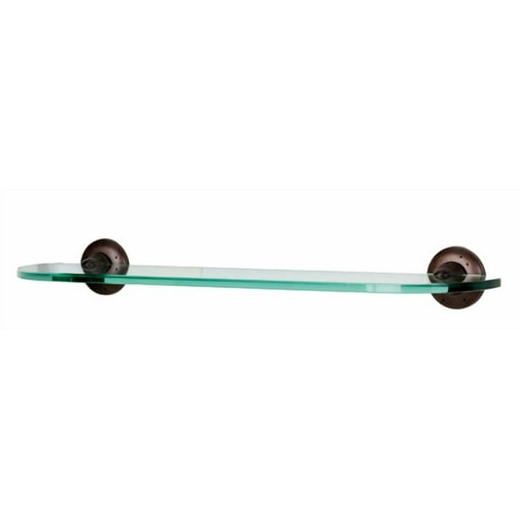 Alno Sierra 24" Glass Shelf With Brackets - Dark Bronze