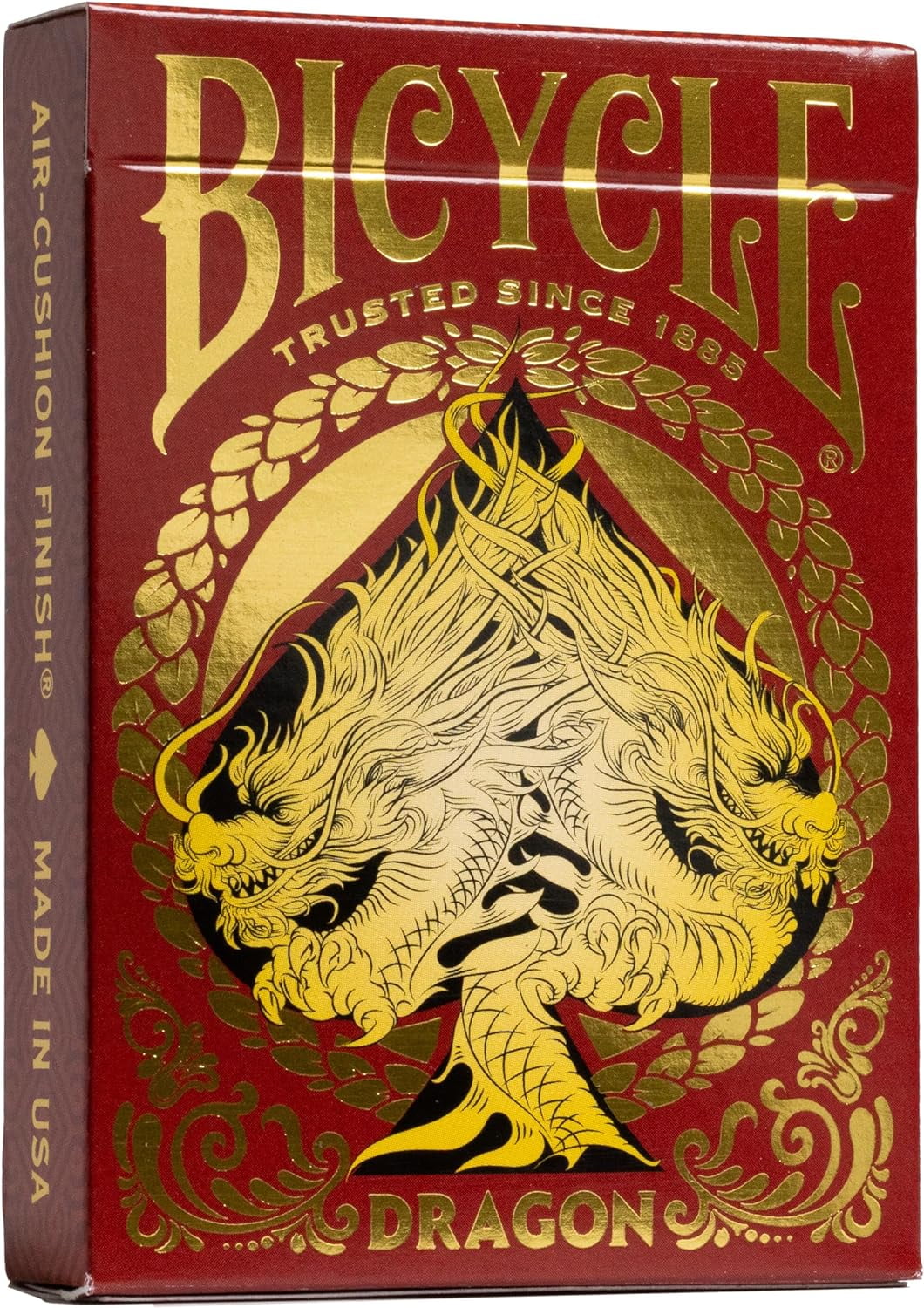 Bicycle Red Dragon Gold Foil Premium Playing Cards, 1 Deck