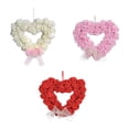 thumbnail image 3 of Valentine's Day Wreath for Front Door 14 Inch Heart Shaped Outdoor Decor Home Valentine Decoration San Valentin Wreath for Indoor and Outdoor Use, 3 of 9
