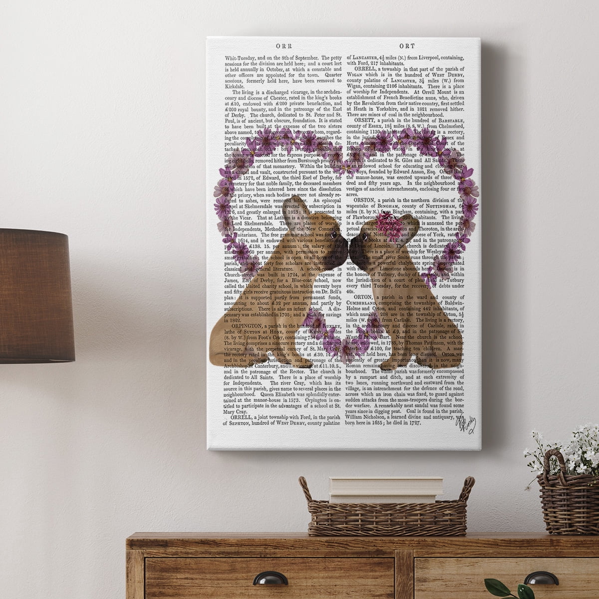 French Kiss and Flower Heart Premium Gallery Wrapped Canvas - Ready to Hang