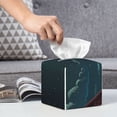 thumbnail image 6 of Picia Farm Dog Duck Moonlight Pattern Tissue Box Cover,PVC Leather Square Holder,Tissue Box Holder with Magnetic Bottom,Facial Paper Organizer Dispenser-5.2"X5.2"X5.2", 6 of 8