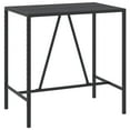 thumbnail image 3 of vidaXL 7 Piece Garden Bar Set Black Poly Rattan& Solid Wood Acacia, 3 of 4