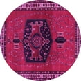 thumbnail image 1 of Ahgly Company Indoor Round Persian Pink Traditional Area Rugs, 6' Round, 1 of 4