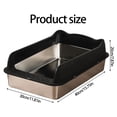 thumbnail image 5 of NEXAVKPR Stainless Steel Cats Toilet With Ventilated Design Low Entry Access Cats Litter Box Splashproof for Home Office Use, 5 of 17