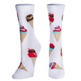 thumbnail image 2 of Crazy Socks, Women's, Food, Breakfast Coffee Ice Cream, Crew Socks, Novelty Cute, 2 of 6