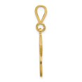 thumbnail image 2 of Diamond2Deal 14K Yellow Gold Script Filigree Letter P Initial Pendant for Women, 2 of 5