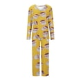thumbnail image 5 of Censtreet V-neck Long Sleeved Pajamas Set for Women,Printed Casual Sleepwear,2 Piece Christmas Snug-Fit Loungewear, 5 of 5