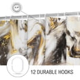 thumbnail image 6 of Extra Long Shower Curtain 72 x 84, Tall Abstract Black Gold Marble Shower Curtain, Modern Luxury Neutral Art Waterproof Fabric Shower Curtain for Bathroom Decor, 6 of 6