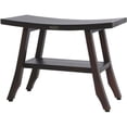 thumbnail image 1 of Banc de Douche / Extérieur en Teck Curviligne Compact avec Étagère Finition Marron, 1 of 3