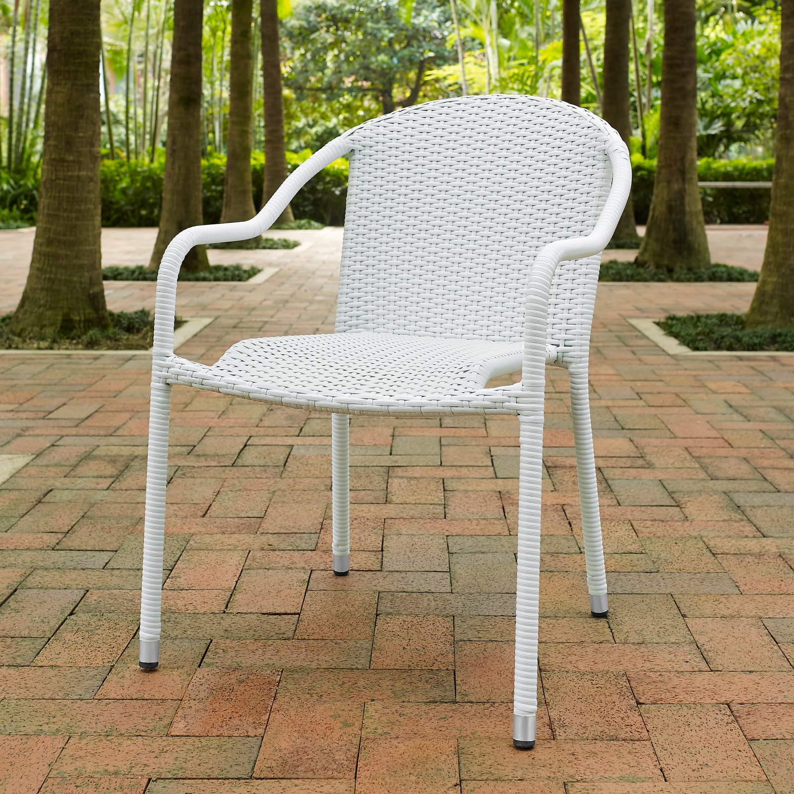 Crosley Furniture Palm Harbor 4-Piece Stackable Outdoor Chair Set, Wicker Patio Chairs for Dining, Porch - image 2 of 3