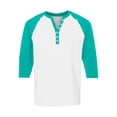 thumbnail image 6 of Hearthz Raglan 3/4 Sleevets for Men Henley Neck Baseball Jersey Colorblock Men Tops Summer Fall Dress Shirts for Men, 6 of 8