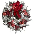 thumbnail image 3 of Artificial Christmas Wreath Red White Color Fashion 2025 Xmas Decorations Home Garden Front Door Hanging Garland Signs, 3 of 5