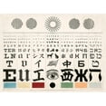 thumbnail image 2 of Mayerle, George 24x19 Gold Ornate Wood Framed with Double Matting Museum Art Print Titled - Multi-Lingual Eye Chart, ca. 1907 - Dark Background, 2 of 4