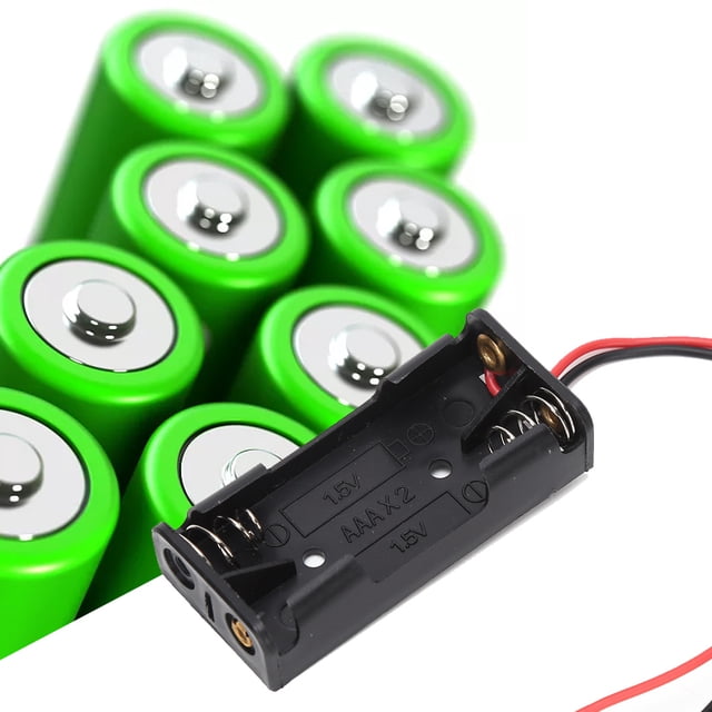 Battery Holder, Battery Case Plastic Insulated For Electronic Toy 2x AAA