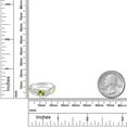 thumbnail image 3 of Gem Stone King 925 Sterling Silver and 10K Yellow Gold Round Green Peridot and White Moissanite Ring for Women (1.01 Cttw, Available in Size 5, 6, 7, 8, 9), 3 of 4