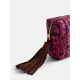 thumbnail image 4 of Scenario Women's Zip Pouch with Fringe Tassel, Red Plum, 4 of 5