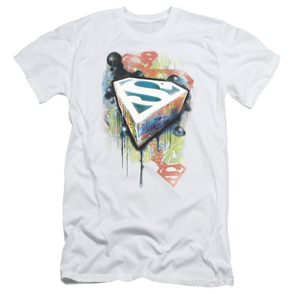 Superman Urban Shields Adult 30/1 T-Shirt White