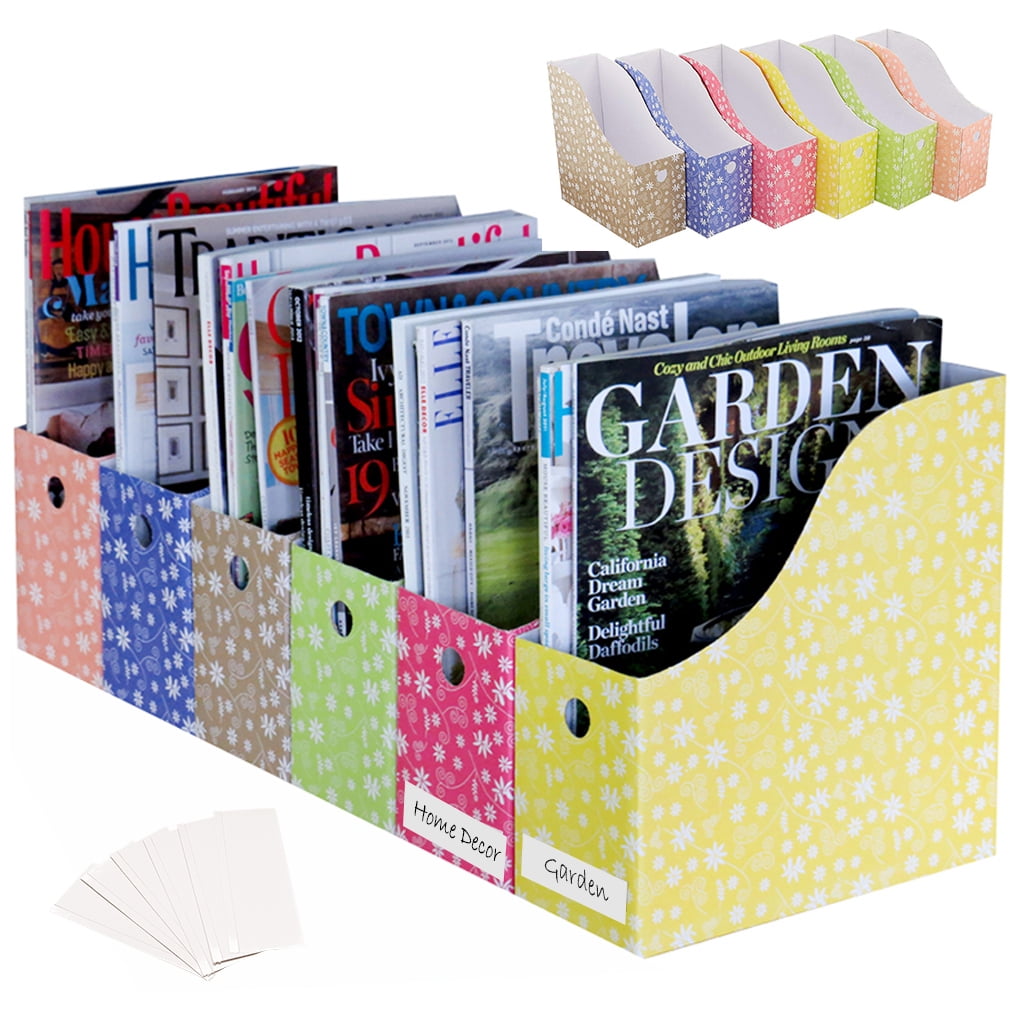 Evelots 12 Pack Magazine File 4 Inch WideFloral