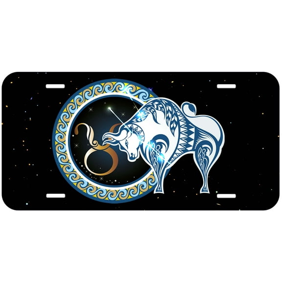 Taurus Zodiac Sign Novelty Car Auto License Plate