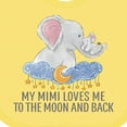 thumbnail image 4 of Inktastic My Mimi Loves Me to the Moon and Back Elephants in Clouds Boys or Girls Baby Bib, 4 of 4