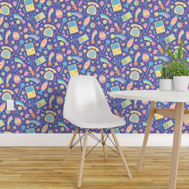 Traditional Wallpaper 90S Girl Y2k Pastels Shooting Stars Nostalgic