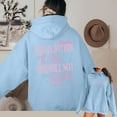 thumbnail image 2 of Women's Letter Print Hoodie Long Sleeve Autumn Winter Sweatshirt Casual Pullover Fashion Sportswear Top, 2 of 2