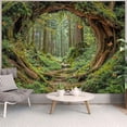thumbnail image 3 of Forest Tapestry Green Nature Tree Wall Tapestry for Bedroom Aesthetic Jungle Outdoor Landscape Large Tapestries Wall Hanging for Dorm Living Room Decor, 3 of 7