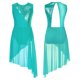 thumbnail image 3 of Vestido de competición de baile de Ballet para niñas pequeñas, ropa de baile con lentejuelas brillantes, sin mangas, dobladillo Irregular, espalda hueca, 3 of 5