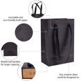 thumbnail image 4 of 10pcs Small Kraft Paper Bags Black Gift Bags Kraft Bags Shopping Bags with Handles Paper Shopping Bags Craft Bags Merchandise Bags Wedding Party Bag(5x2.7x7.5 inches) DIY, 4 of 9