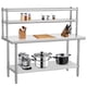 thumbnail image 1 of Mesa Comercial de Acero Inoxidable con Estante Superior, Mesa de Trabajo 48" x 24" con Estante Metálico Superior de 48 x 12", Combinación de Mesa y Estante, 1 of 7