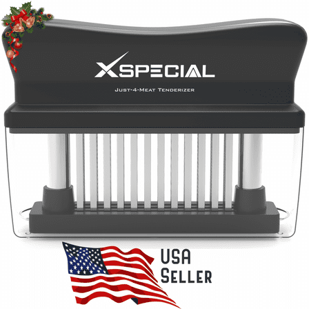 XSpecial Meat Tenderizer Tool 48 Blades Stainless Steel Black, Easy to Use and Clean,Cook, Cooking!