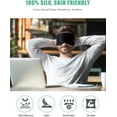 thumbnail image 6 of Sleep Mask, 2 Pack 100% Real Natural Silk Eye Masks with Adjustable Strap for Sleeping, Mulberry Silk Eye Sleep Shade Cover, Blocks Light Reduces Puffy Eyes Traveling Gifts (Black & Black), 6 of 13
