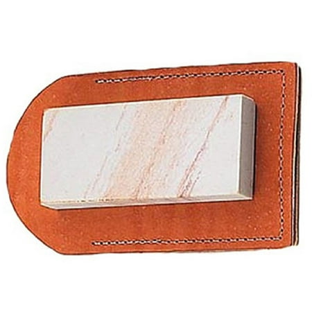 Joy Enterprises FP15052 Fury Natural Arkansas Whetstone Medium Hard Knife Sharpener, White with Leather Case
