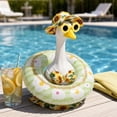 thumbnail image 4 of Lawn Goose Clothing, Porch Goose Bikini, 5-Piece Summer Porch Goose Outfit, Pvc Inflatable Swim Ring Set, 23X9 Inch Red Gingham Resin Goose Apparel with Sun Protection Hat and, 4 of 7