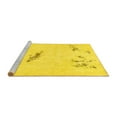 thumbnail image 2 of Ahgly Company Machine Washable Indoor Square Abstract Yellow Modern Area Rugs, 3' Square, 2 of 4