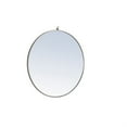 thumbnail image 5 of Metal frame Round Mirror with decorative hook 32 inch Silver finish, 5 of 5
